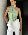 Stylish Asymmetric Neck Sleeveless Top for Women