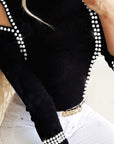 New Fashion Women's Hollow Rhinestone Top