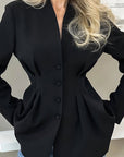 Elegant Slim Fit V-Neck Blazer for Women