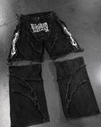 Vintage Patchwork Loose Denim Pants