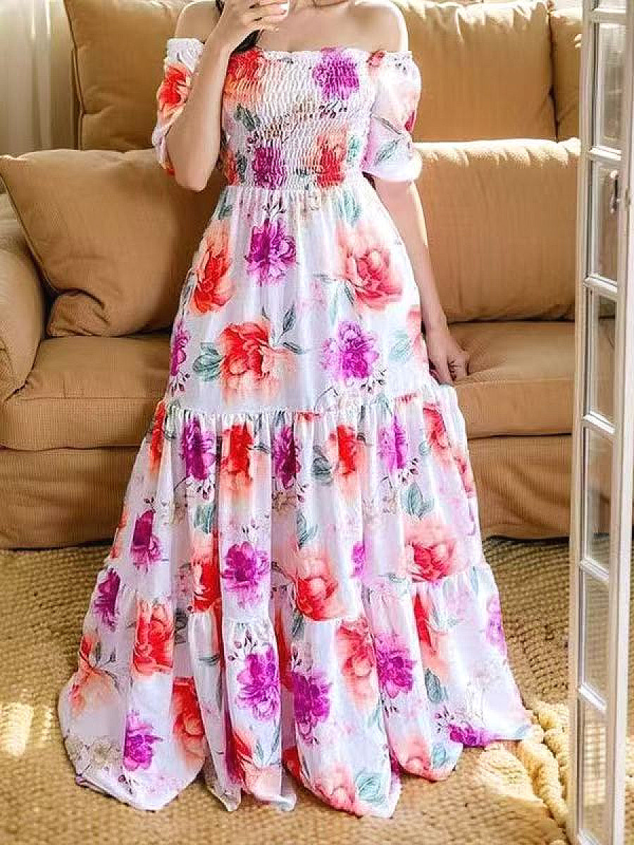 2025 Spring Summer Elegant Floral Dress
