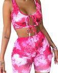 Summer Fashion Sexy Printed Tank Top and Shorts Set
