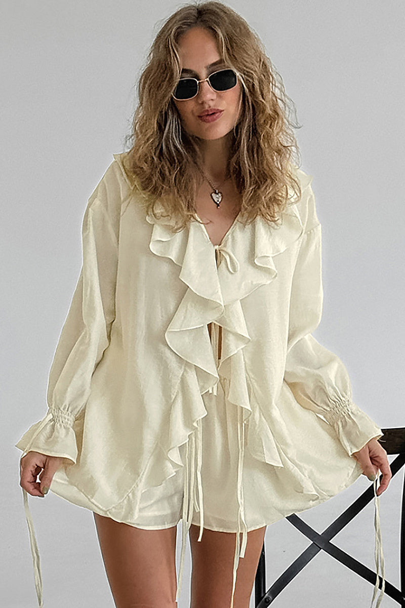 European Style Ruffled Casual Set