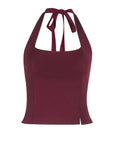 Trendy Halter Neck Slim Fit Tank Top