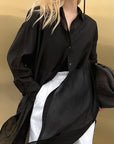 Stylish Black Tencel Shirt for Women
