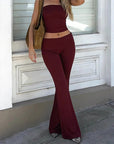 Stylish Sleeveless Crop Top and Pants Set