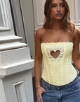 Sexy Heart Zipper Slim Fit Tank Top