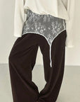 Lace Sheer Layered Mini Skirt for Women
