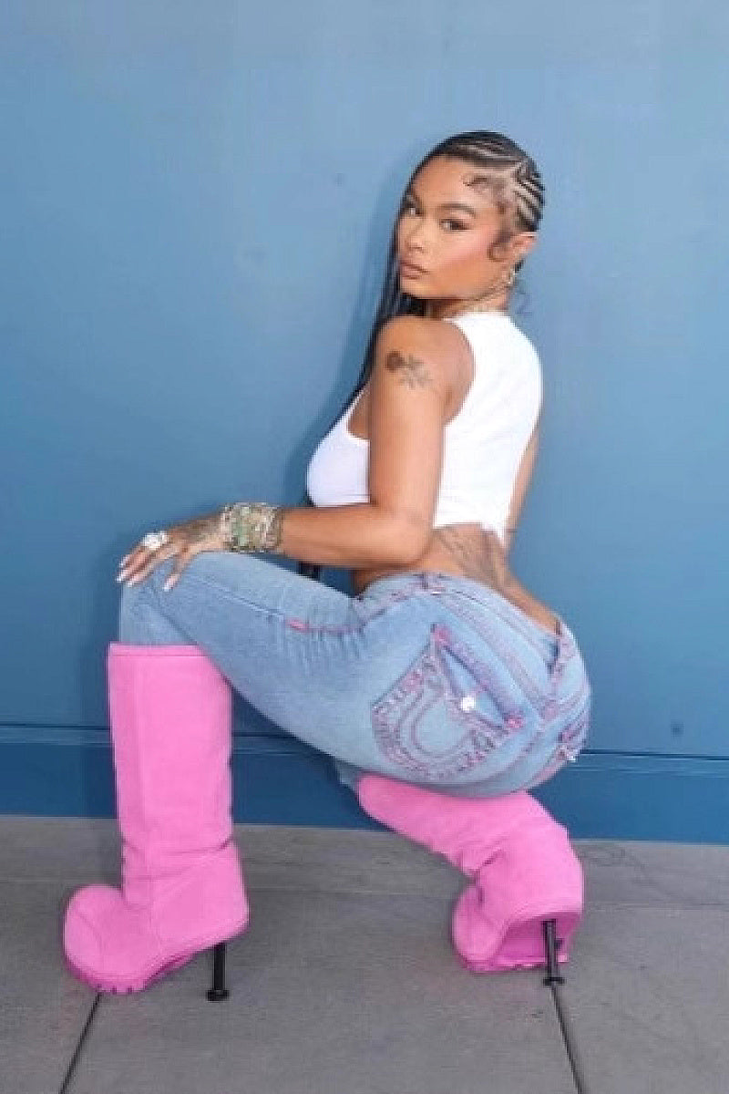 Retro Fashion Embroidered High Waist Skinny Jeans
