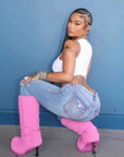 Retro Fashion Embroidered High Waist Skinny Jeans