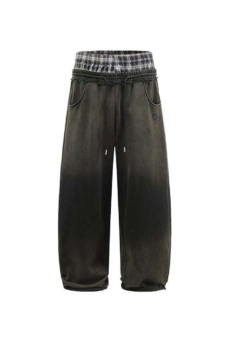 Retro Striped Embroidered Sports Pants for Men and Women
