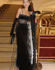 Chic Lace Velvet Dress for Women