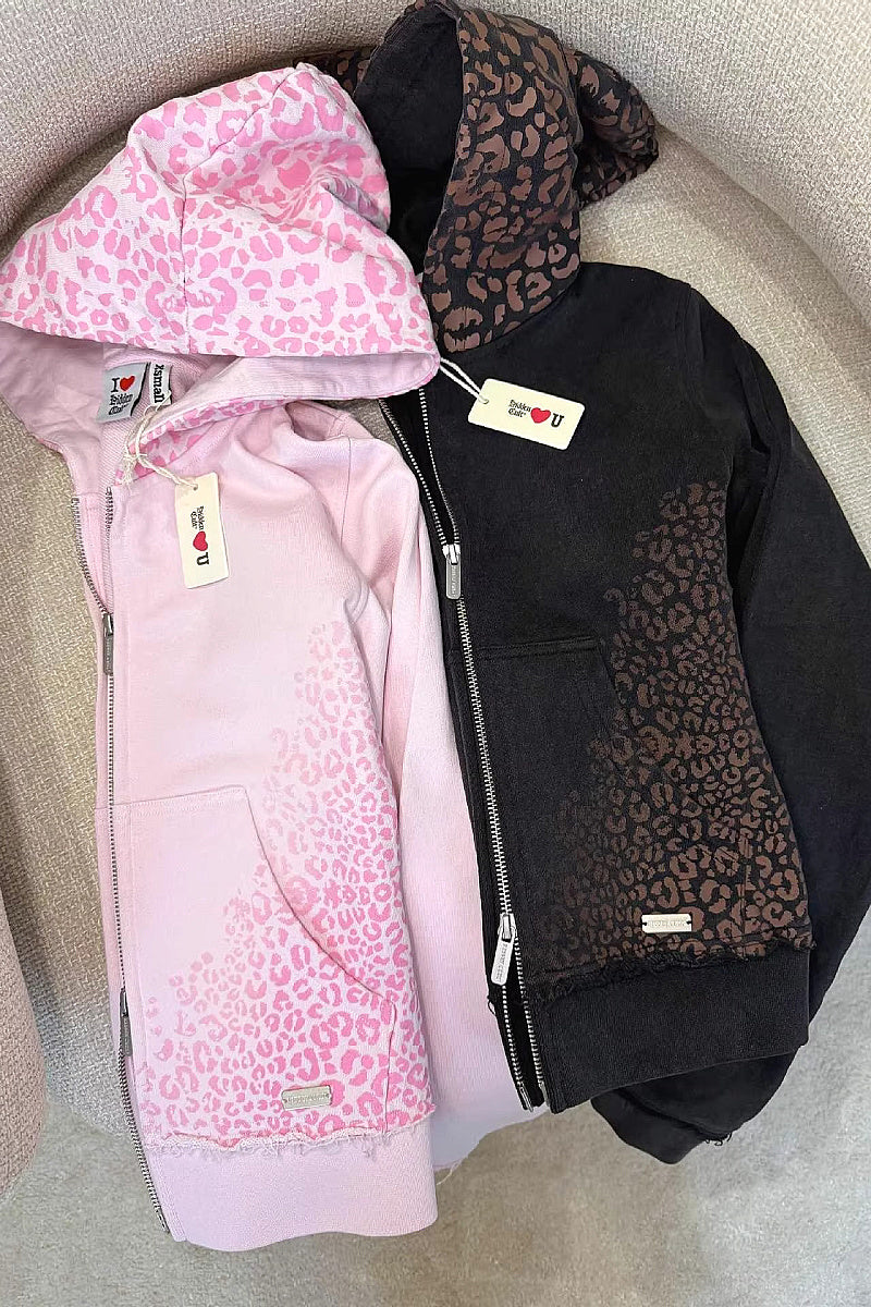 Trendy Pink Hooded Sweatshirt and High-Waisted Pants Set