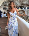 2026 New Women's Chiffon Floral Evening Dress