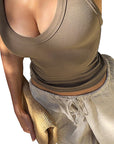 Chic Cross Back Halter Top for Summer