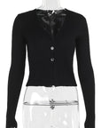 Stylish Deep V-Neck Long Sleeve Cardigan