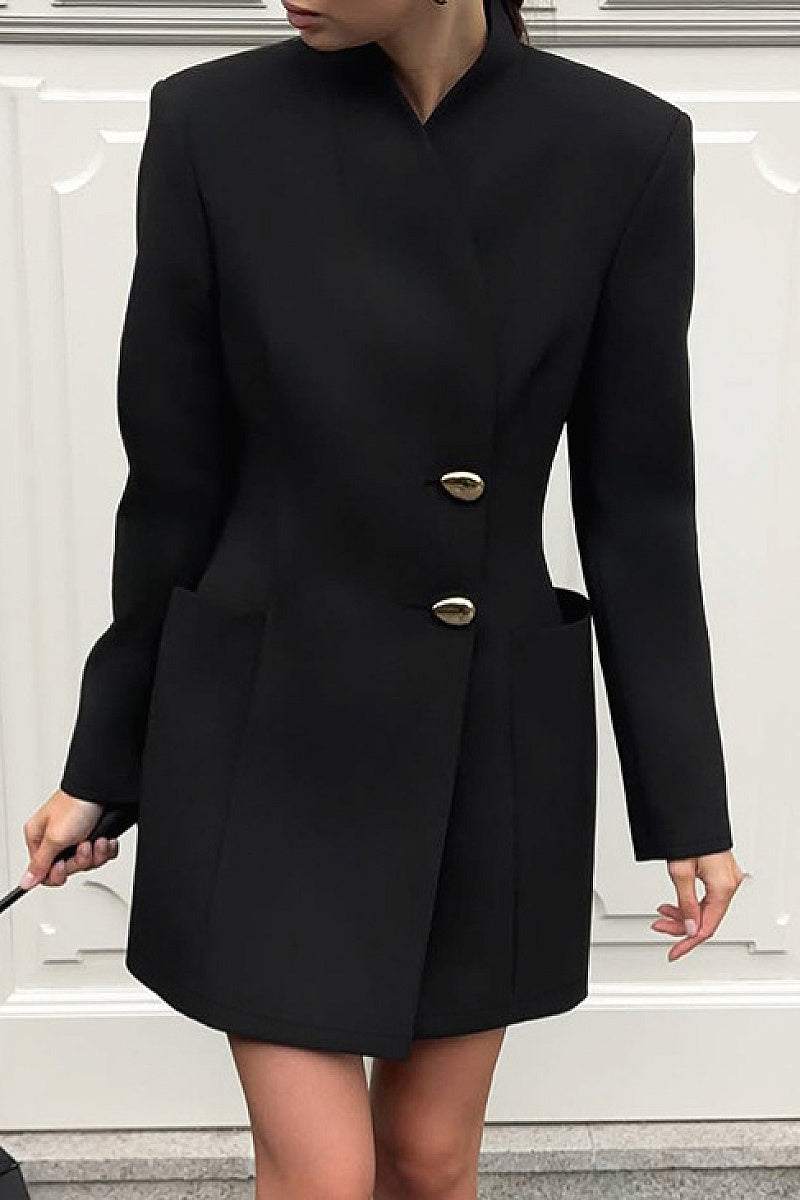 Stylish Black Slim Fit Short Dress for Women