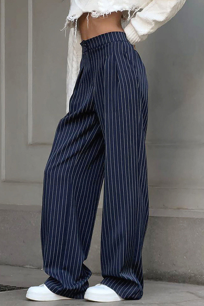 High Waist Straight Leg Wide Leg Pants for Women