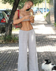 Chic Sleeveless Wide Leg Pants Set