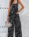 Summer Slimming Strap Jumpsuit with Floral Print