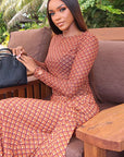Elegant A-Line Dress with Long Sleeves