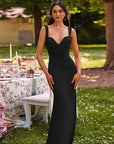 Chic V-Neck Bodycon Maxi Dress