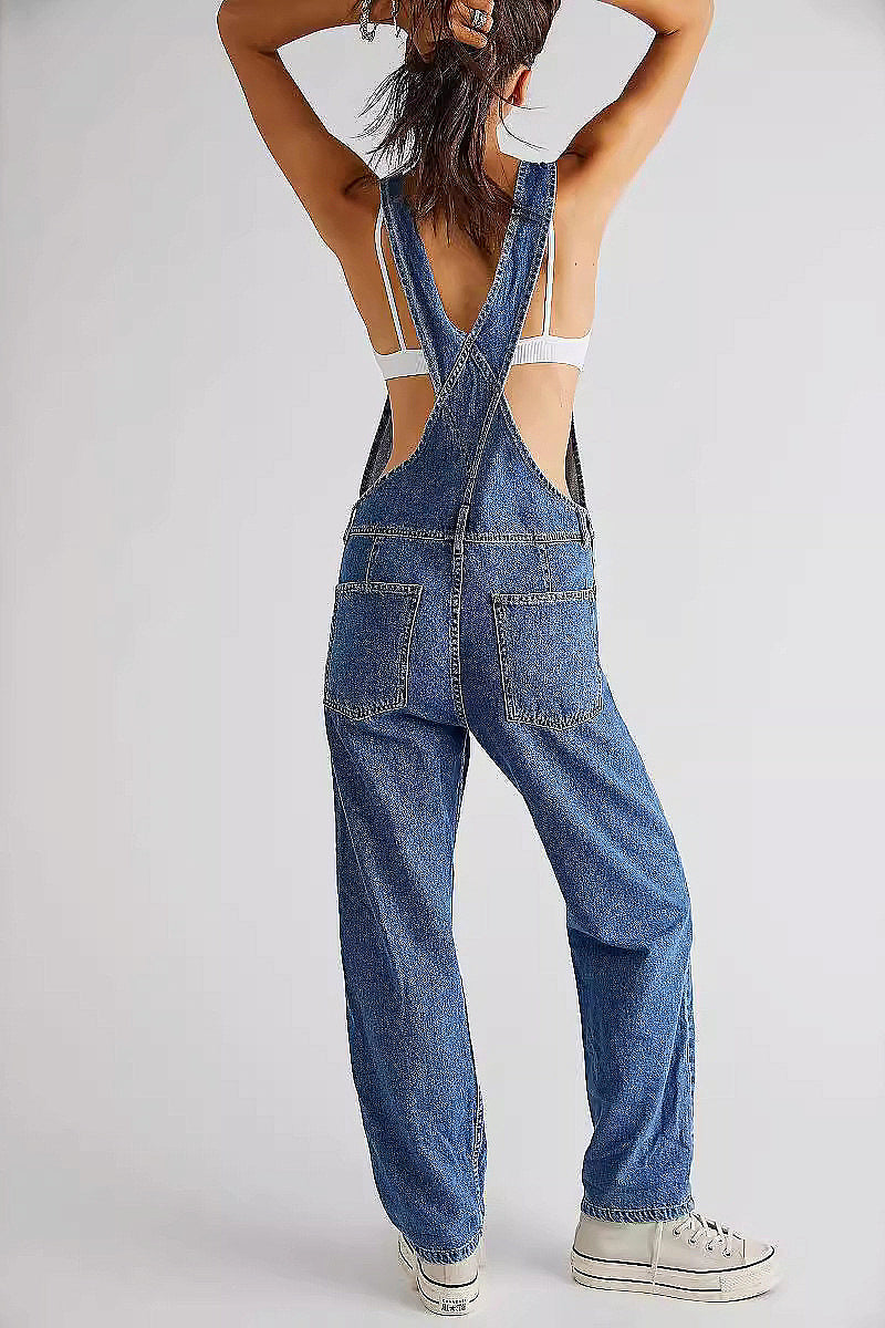 Casual Loose Denim Overalls for Women