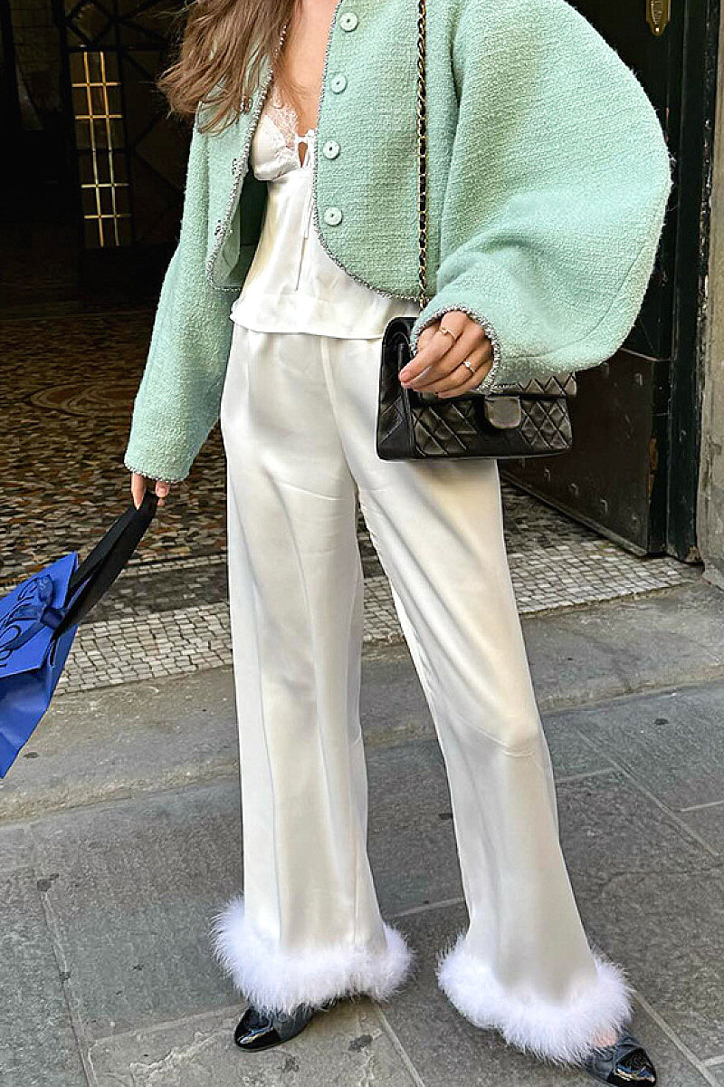 Autumn Winter Women's Casual Wide Leg Pants