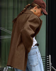 Vintage Style Wool Blend Blazer for Women