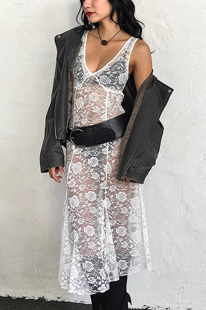 Summer White Lace Dress for Women