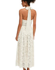 Elegant Lace Backless Maxi Dress