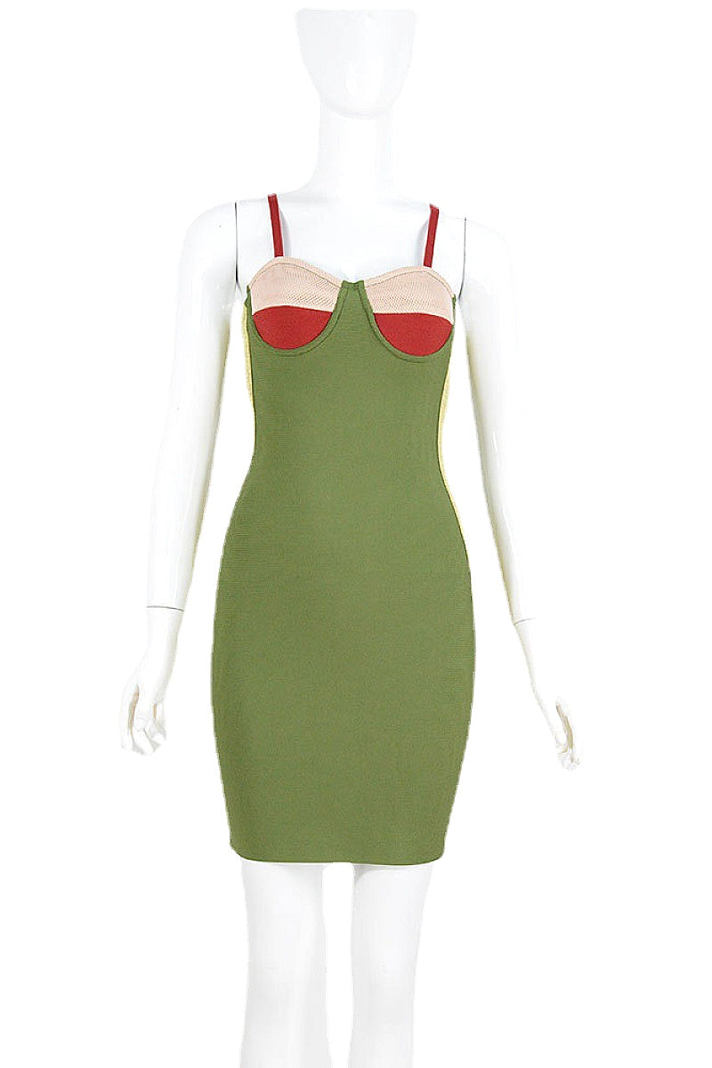Summer New Women's Color Block Bodycon Dress