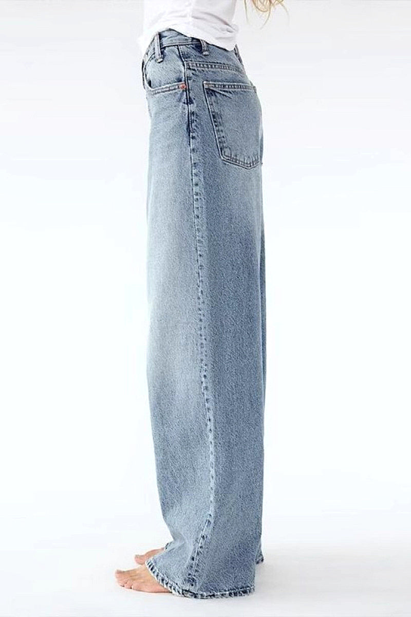 Y2K Casual Fashion Wash Straight Leg Jeans