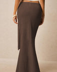 New Autumn Winter Women Knitted Skirt with Metal Accents