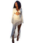 Summer Sexy Street Style Long Sleeve V-Neck Dress