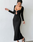 Elegant V-Neck Mermaid Dress for Parties