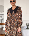 Chic Leopard Print High Waist Dress