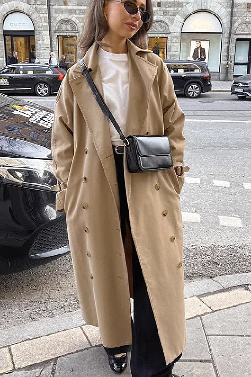 Stylish Loose Fit Long Trench Coat for Women