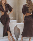 Sexy Backless Crop Top Skirt Set for Women