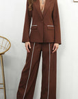 Elegant Women's Blazer and Trousers Set