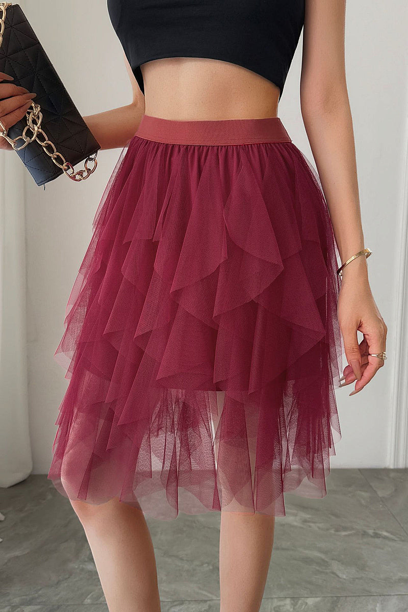 Princess Style Pleated Tulle Skirt