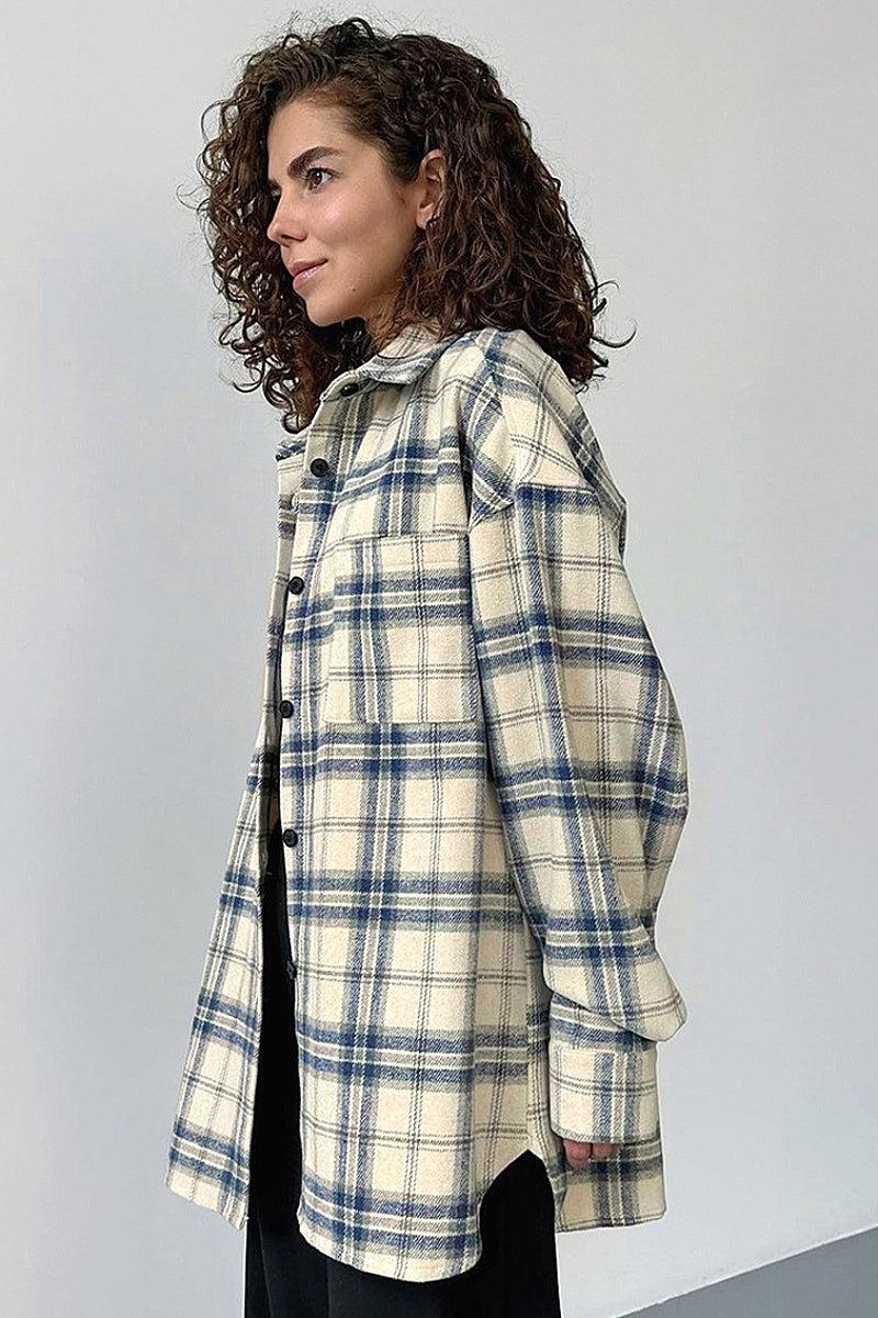 Retro Plaid Stylish Shirt for Women
