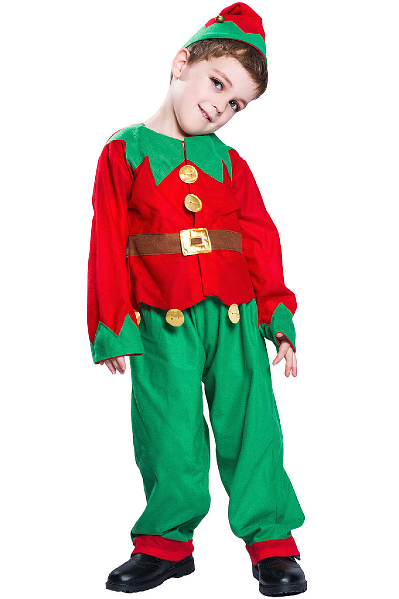 Cute Children's Christmas Elf Costume for Parties