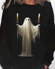 Fashionable Plus Size Printed Long Sleeve Top