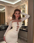 Sexy Sheer Mesh Bodycon Dress for Nightclub