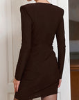Elegant Ruffled Knit Dress for Women