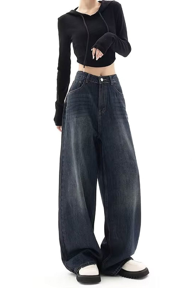 Vintage High Waist Wide Leg Jeans for Women