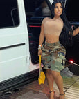 Summer Casual Loose Camouflage Pocket Shorts
