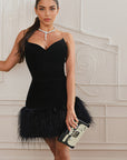 Chic Strapless Mini Dress with Ruffled Hem