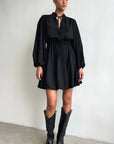 Chic Commuter V-Neck A-Line Dress